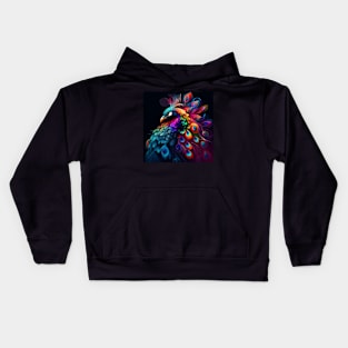 Beautiful peacock artwork Kids Hoodie